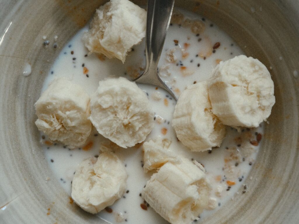 Avena con plátano y canela